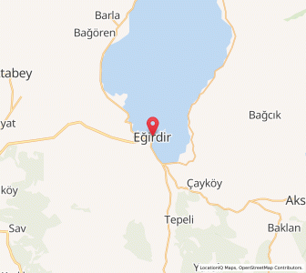 Map of Eğirdir, Isparta
