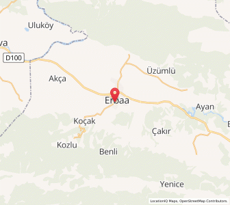 Map of Erbaa, Tokat
