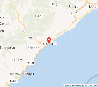 Map of Erdemli, Mersin