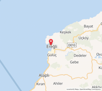 Map of Ereğli, Zonguldak