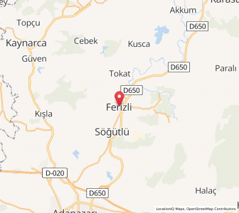 Map of Ferizli, Sakarya
