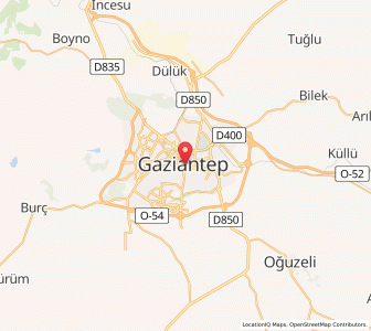 Map of Gaziantep, Gaziantep