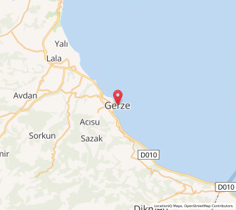 Map of Gerze, Sinop