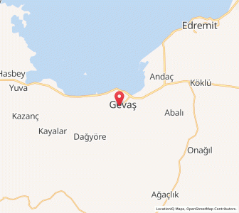 Map of Gevaş, Van