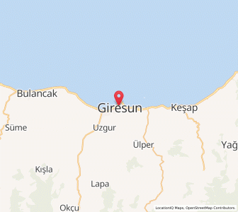 Map of Giresun, Giresun