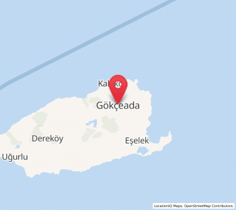 Map of Gökçeada, Canakkale