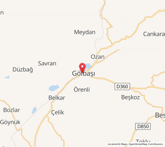 Map of Gölbaşı, Adıyaman Province