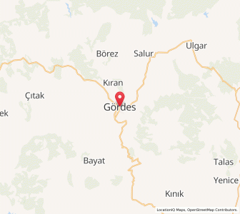 Map of Gördes, Manisa