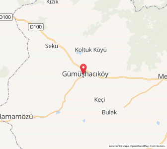 Map of Gümüşhacıköy, Amasya