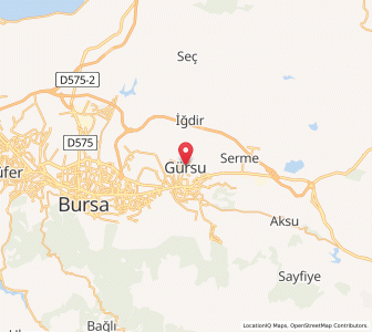 Map of Gürsu, Bursa Province