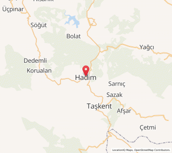 Map of Hadim, Konya