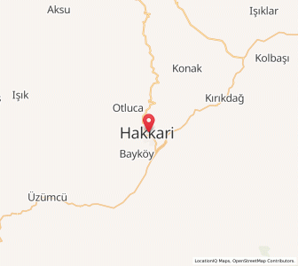Map of Hakkâri, Hakkâri