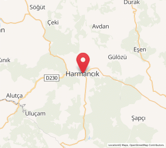 Map of Harmancık, Bursa Province