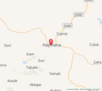 Map of Haymana, Ankara