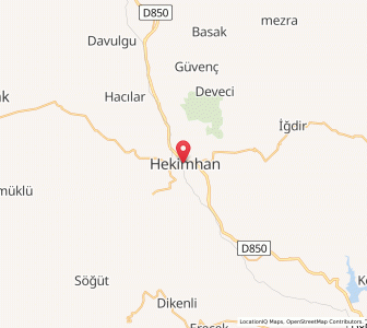 Map of Hekimhan, Malatya