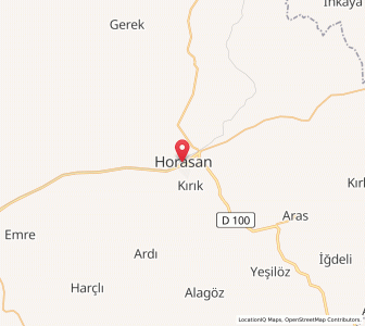 Map of Horasan, Erzurum
