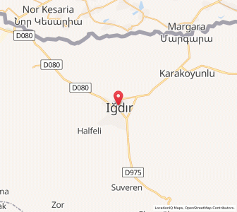 Map of Iğdır, Iğdır
