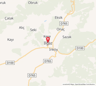 Map of Ilgaz, Çankırı