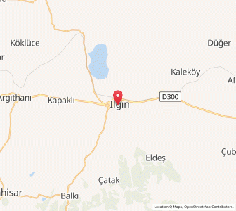 Map of Ilgın, Konya