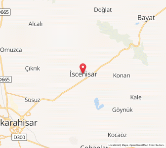 Map of İscehisar, Afyonkarahisar Province