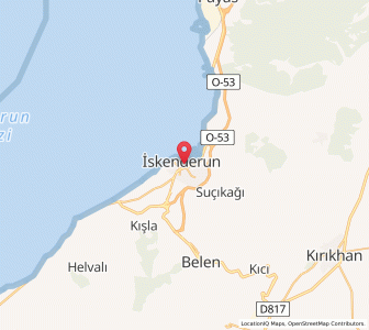 Map of İskenderun, Hatay