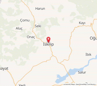 Map of İskilip, Çorum