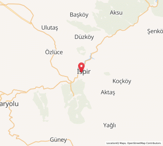 Map of İspir, Erzurum