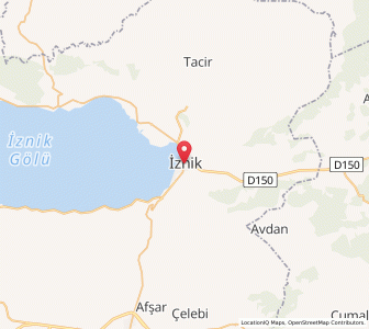 Map of Nicée, Bursa Province