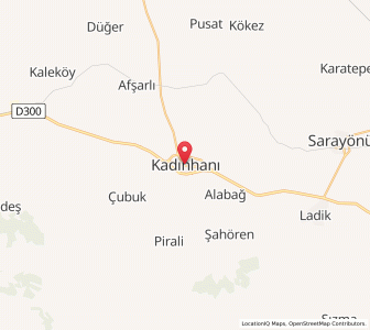 Map of Kadınhanı, Konya