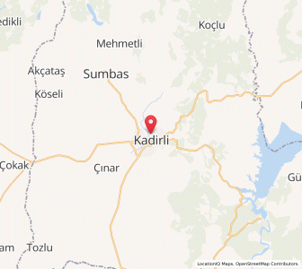 Map of Kadirli, Osmaniye