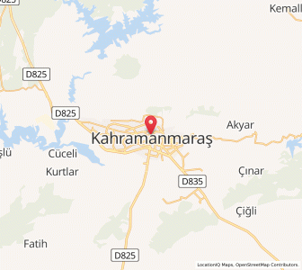 Map of Kahramanmaraş, Kahramanmaraş