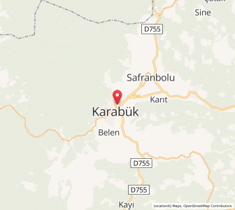 Map of Karabük, Karabük Province