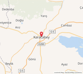 Map of Karacabey, Bursa Province