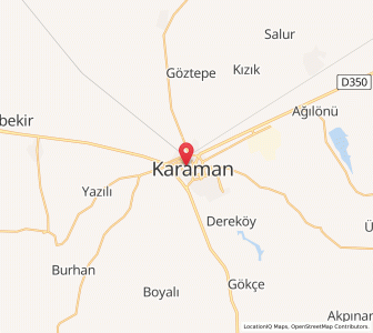 Map of Karaman, Karaman