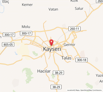 Map of Kayseri, Kayseri