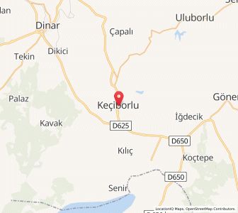 Map of Keçiborlu, Isparta