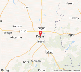 Map of Keşan, Edirne