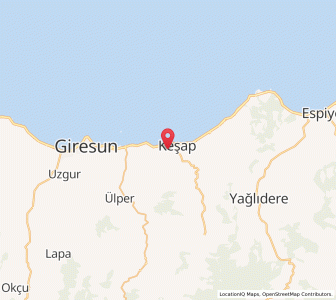 Map of Keşap, Giresun