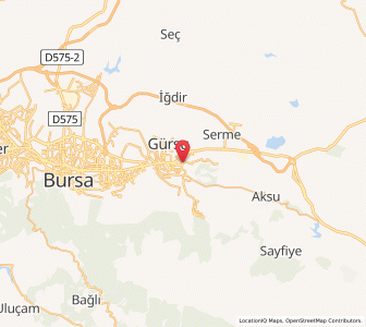 Map of Kestel, Bursa Province