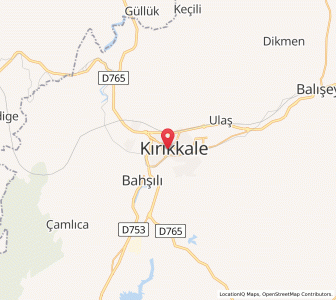 Map of Kırıkkale, Kırıkkale