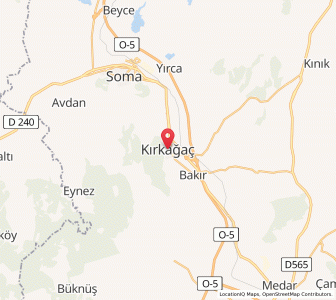 Map of Kırkağaç, Manisa
