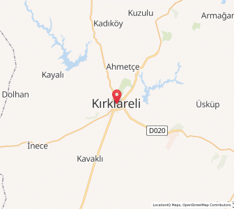 Map of Kırklareli, Kırklareli