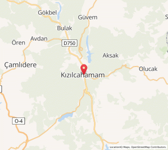 Map of Kızılcahamam, Ankara