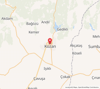 Map of Kozan, Adana