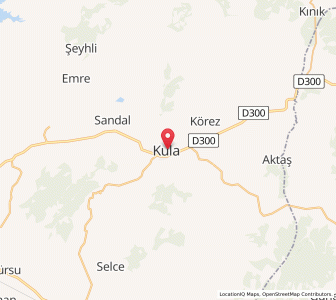 Map of Kula, Manisa