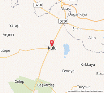 Map of Kulu, Konya
