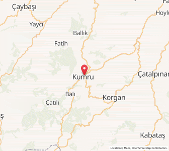 Map of Kumru, Ordu