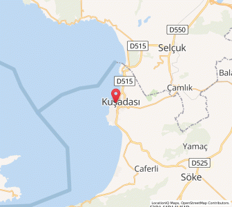Map of Kuşadası, Aydın