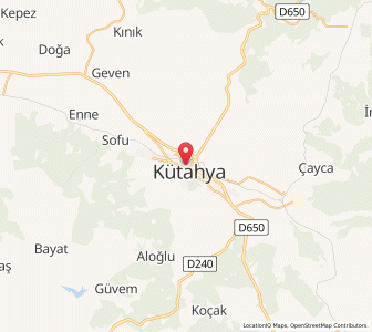 Map of Kütahya, Kütahya