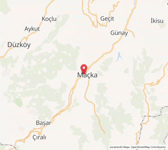 Map of Maçka, Trabzon